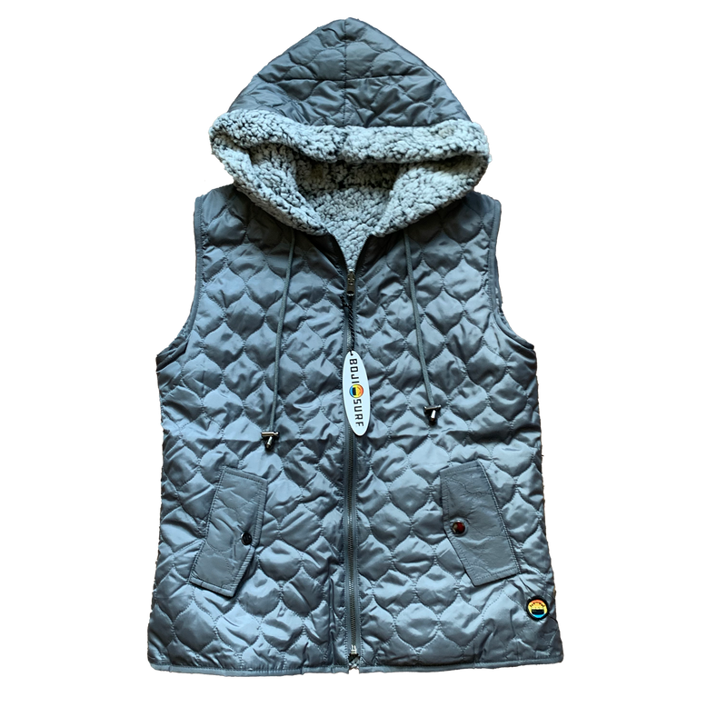 Sherpa hooded vest discount womens