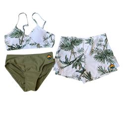 BOJI PALM TWO PIECE SWIMSUIT & SURF SHORTS (YOUTH)