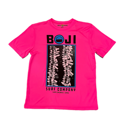 TIED UP YOUTH PERFORMANCE SHORT-SLEEVE TEE NEON PINK